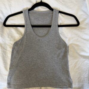 Splits59 ASHBY RIB CROP heather grey